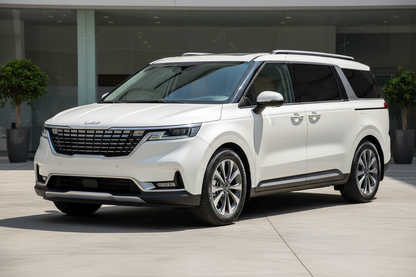 white kia carnival minivan 